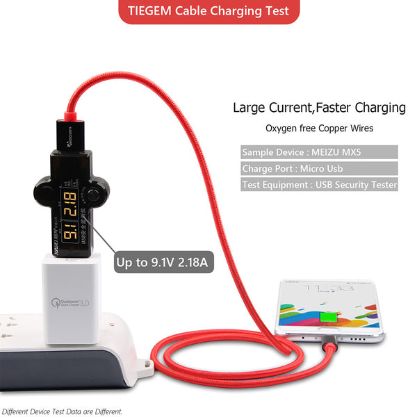 Fast Charging Mobile Phone Micro USB Charger Cable