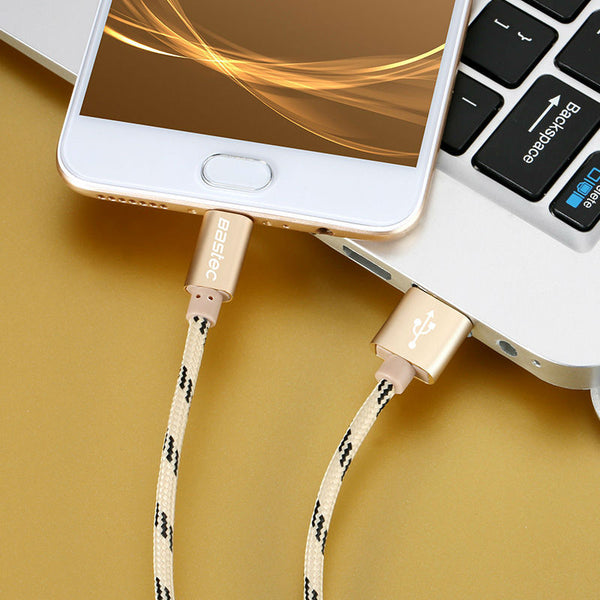 Micro USB Fast Charging Metal Shell Gold-plated Cable